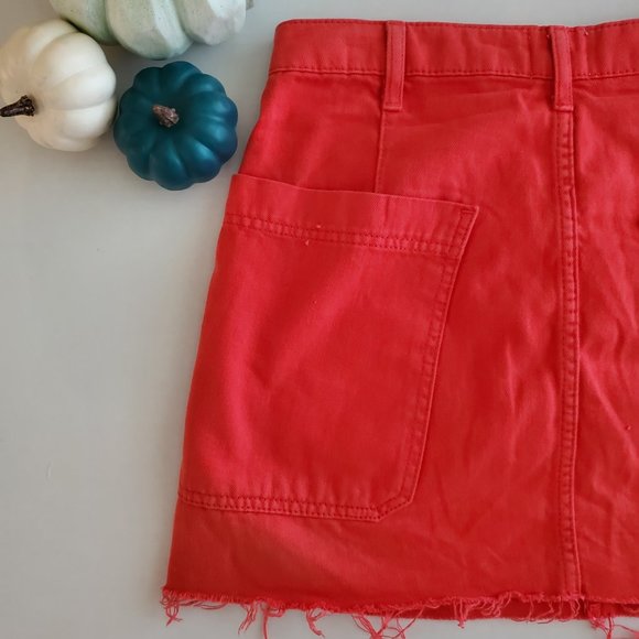 BDG Red Mini Skirt - Picture 7 of 11